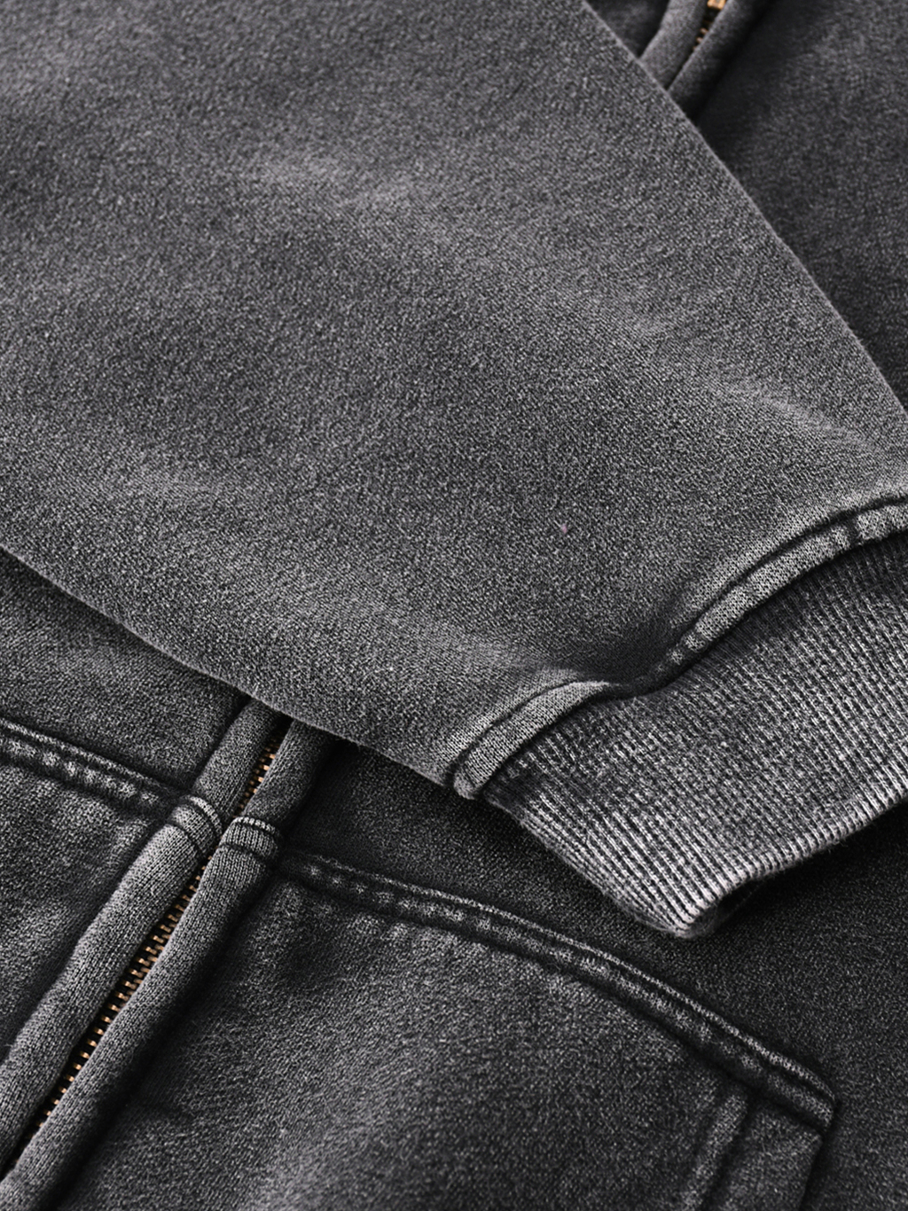 Washed Zip-Through Hoodie – Essential Streetwear | Tapstitch-12